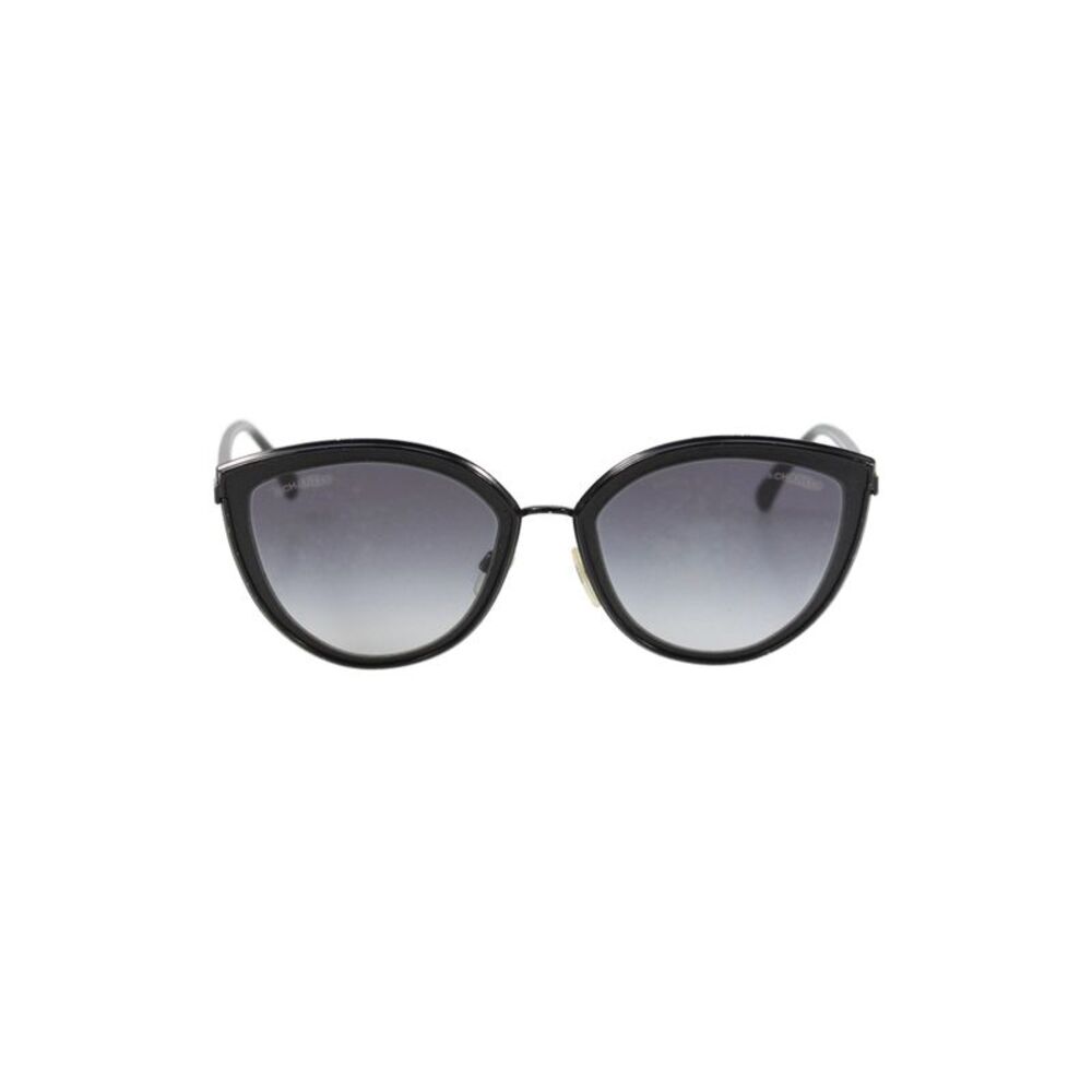Chanel Womens Dark Gradient Cat- Eye Sunglasses Black 140MM
